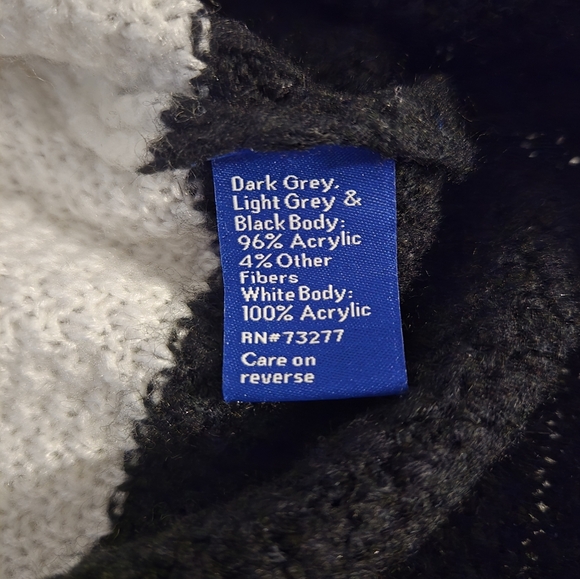 Apt 9 Women's Size M Mock Turtleneck Sweater Tunic with Black Gray White Knit - Picture 13 of 15